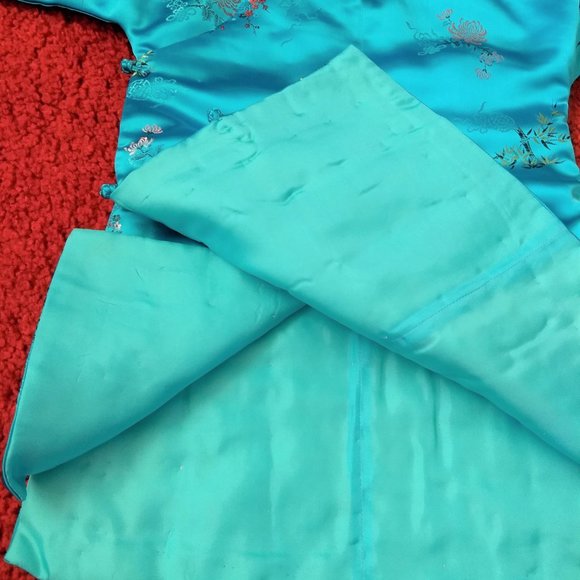 RARE vintage 60s Chinese silk padded baby dress NWOT - Picture 2 of 10